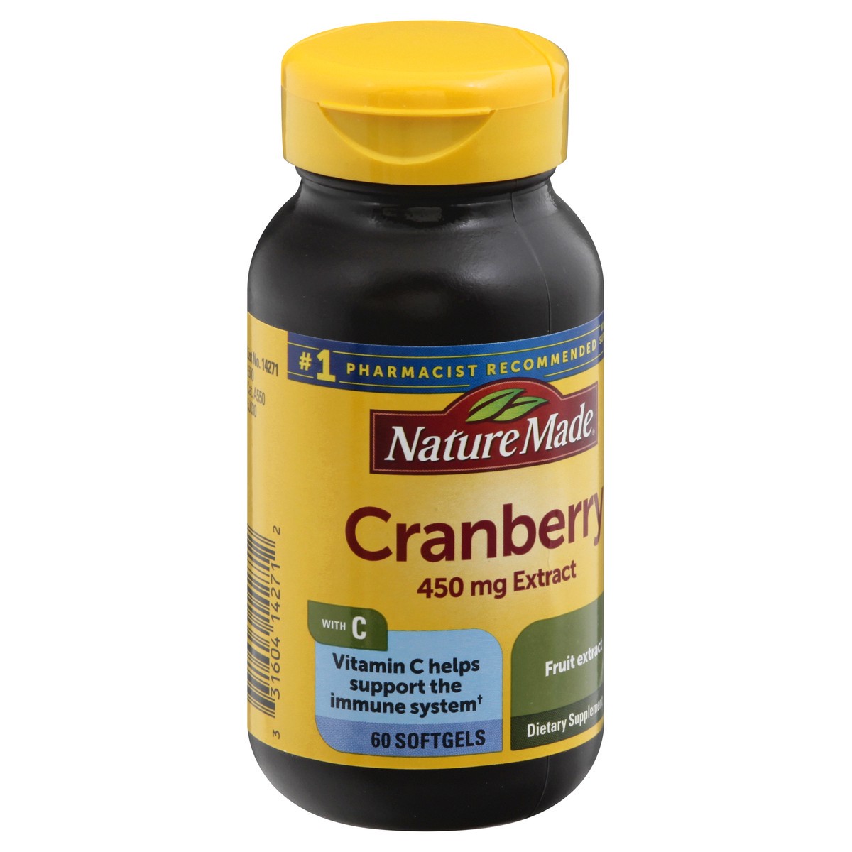 slide 8 of 9, Nature Made 450 mg Softgels Cranberry 60 ea, 60 ct;  450 mg