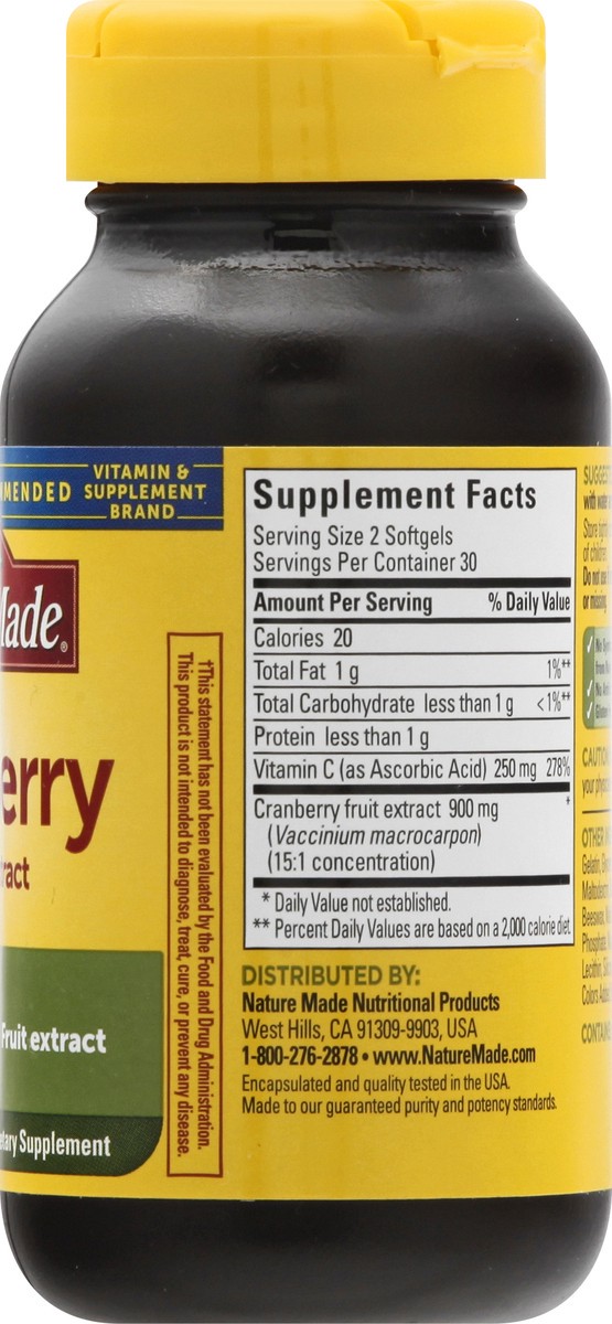 slide 7 of 9, Nature Made 450 mg Softgels Cranberry 60 ea, 60 ct;  450 mg