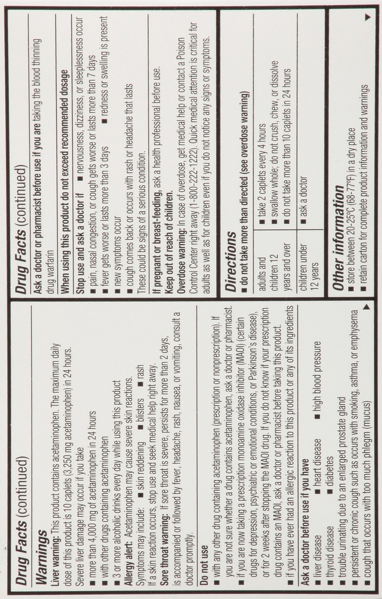 slide 9 of 10, TopCare Daytime Cold Head Congestion Caplets Cool Taste, 24 ct