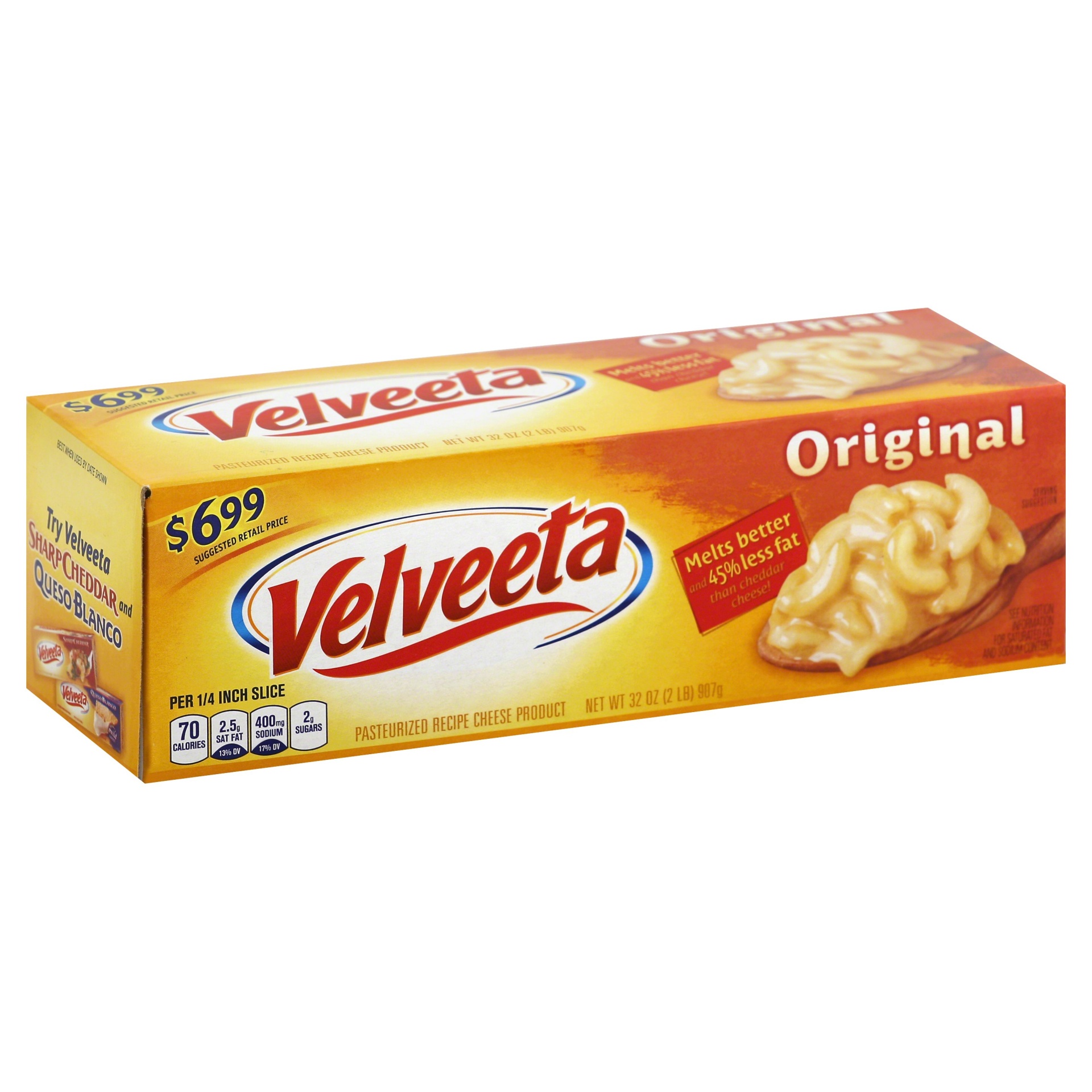 slide 1 of 1, Velveeta Original Pasteurized Recipe Cheese Product, 32 oz