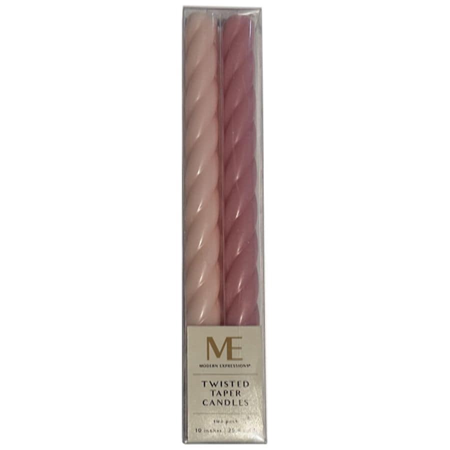 slide 1 of 1, Modern Expressions Taper Twist Candles, 2 ct