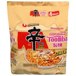 Nongshim Stir Fry Style Noodles with Sauce Mix 4 - 4.83 oz Bags