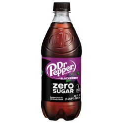 Dr Pepper Blackberry Zero Sugar Soda, 20 fl oz