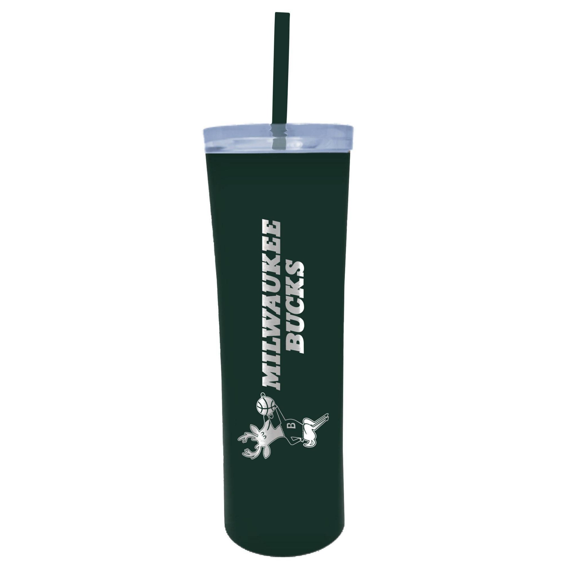 slide 1 of 1, NBA Milwaukee Bucks Skinny Tumbler, 18 oz