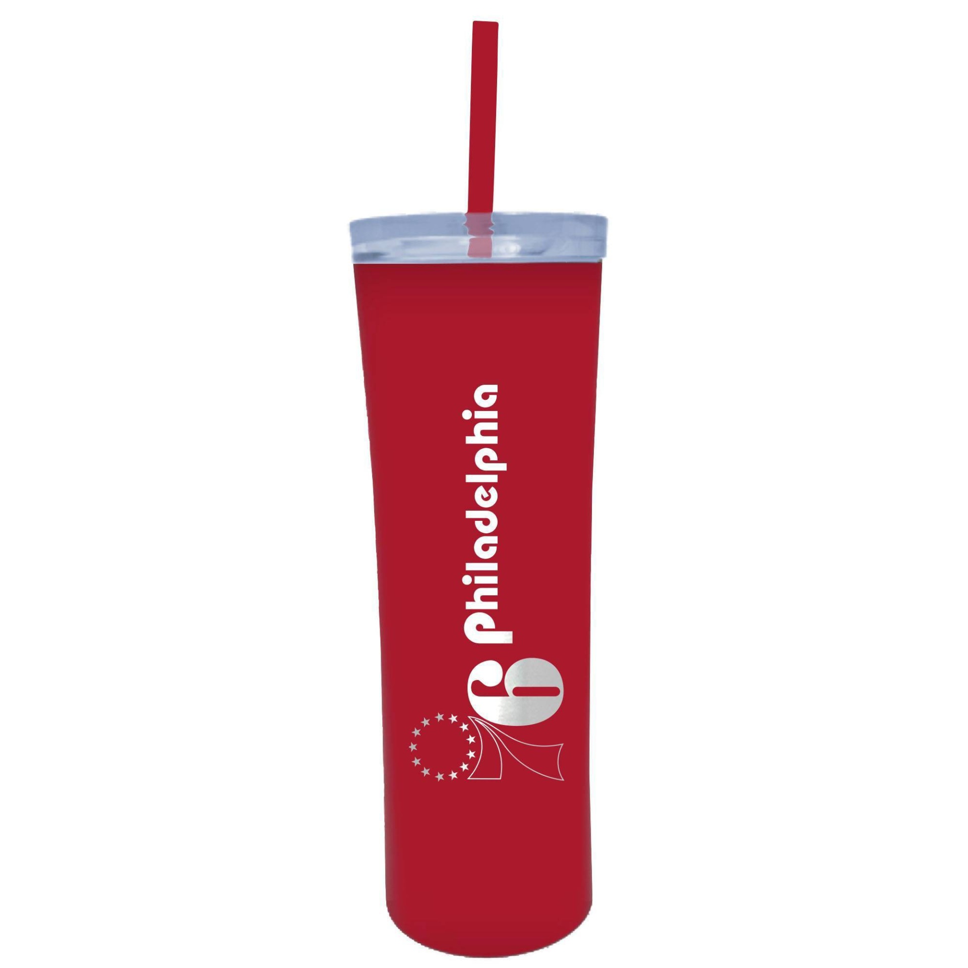 slide 1 of 1, NBA Philadelphia 76ers Skinny Tumbler, 18 oz