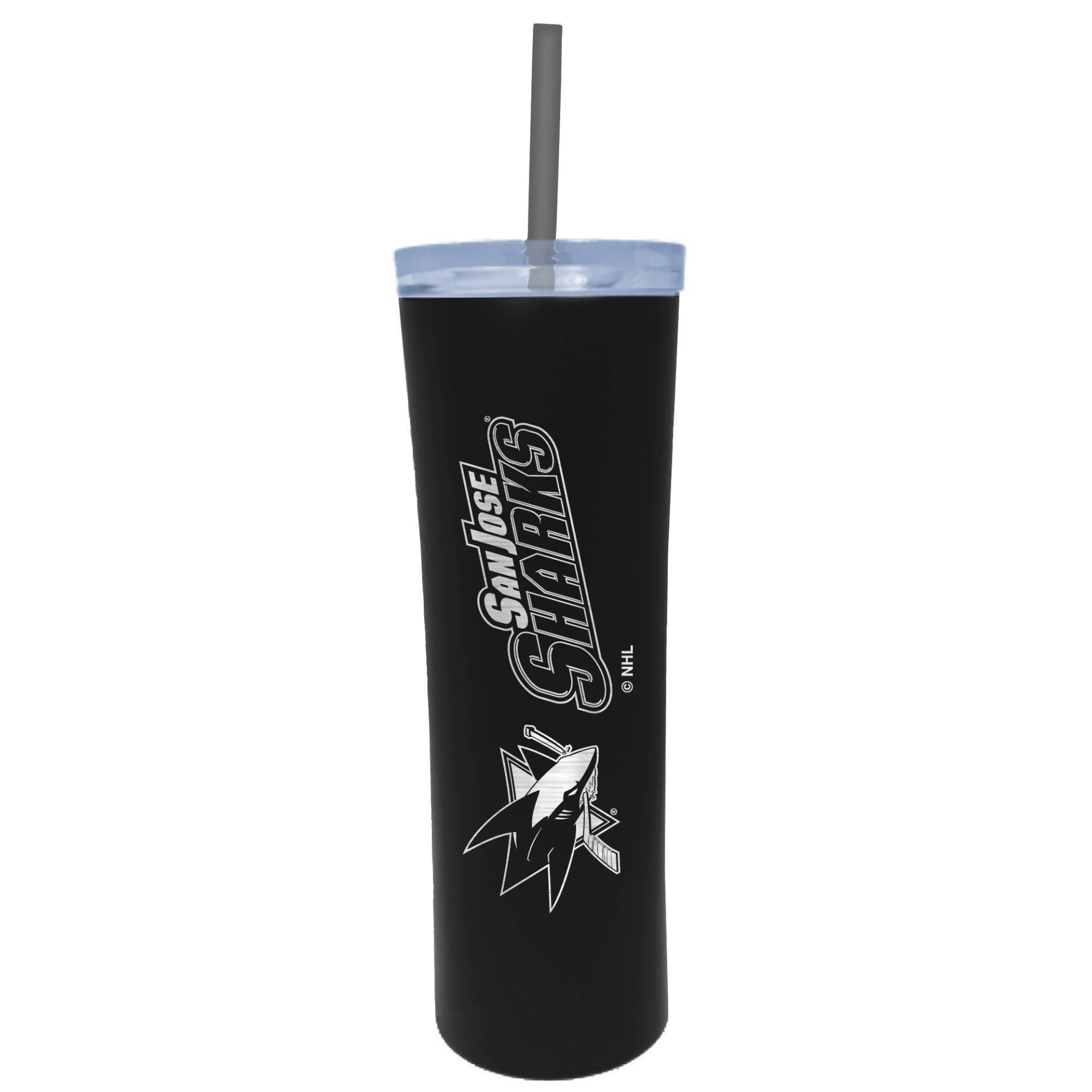 slide 1 of 1, NHL San Jose Sharks Skinny Tumbler, 18 oz