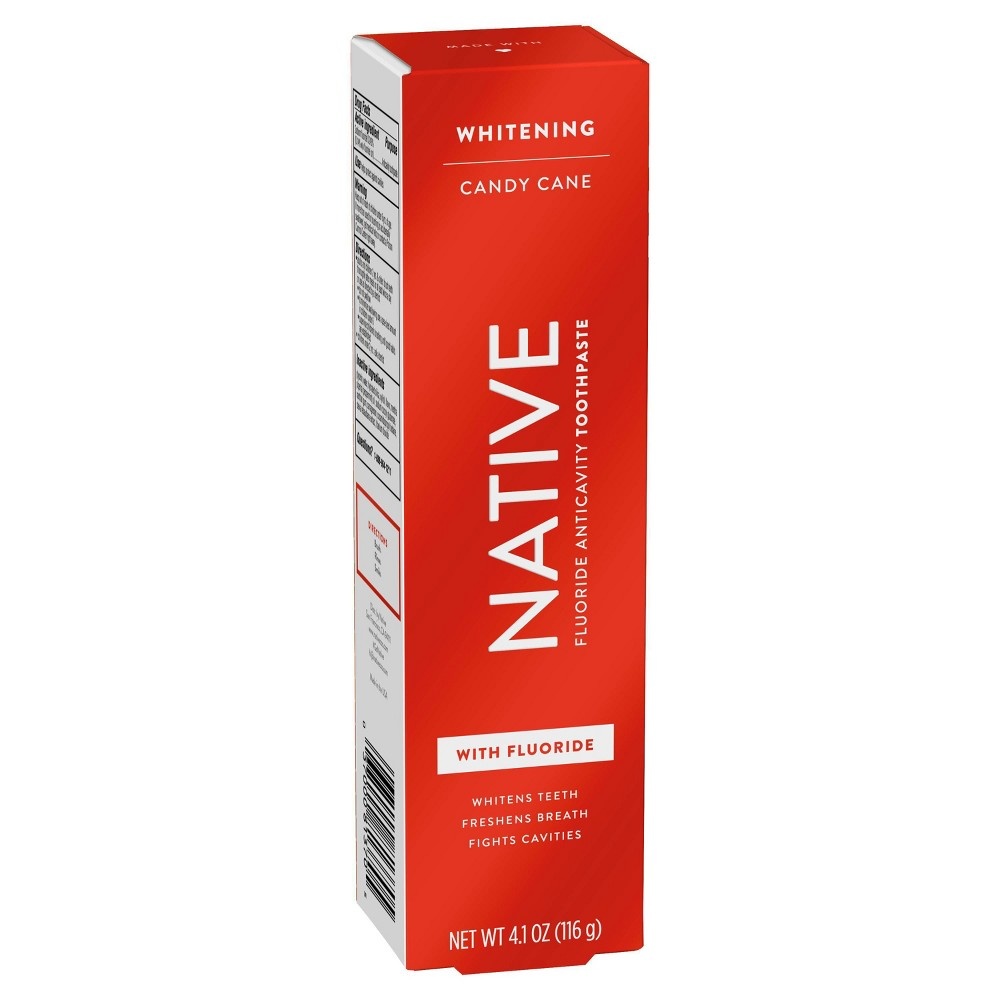 slide 3 of 4, Native Fluoride Toothpaste Candy Cane, 4.1 oz