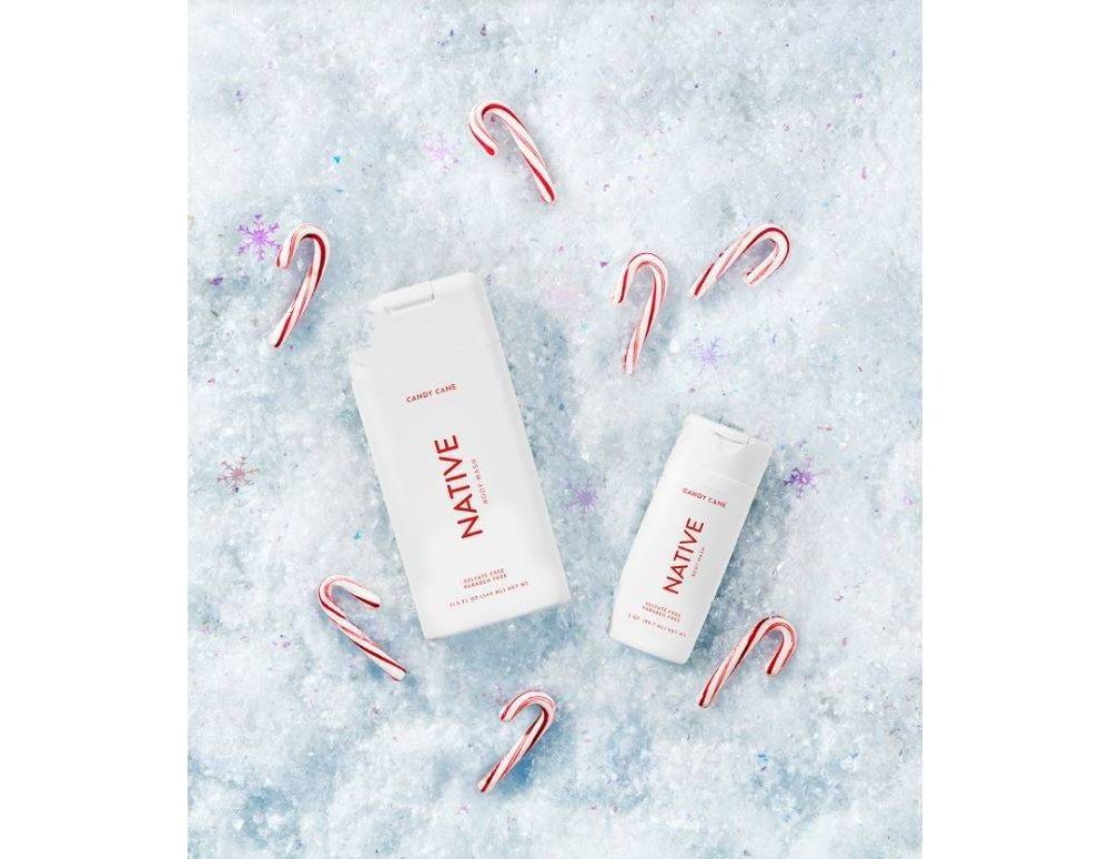 slide 4 of 5, Native Limited Holiday Candy Cane Body Wash, 3 oz