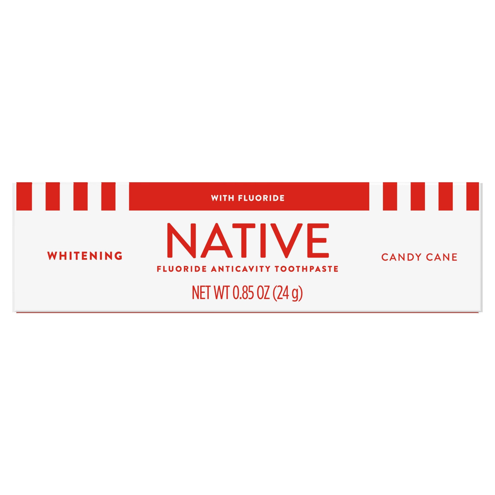 slide 1 of 3, Native Toothpaste Candy Cane - Trial Size, 0.85 oz