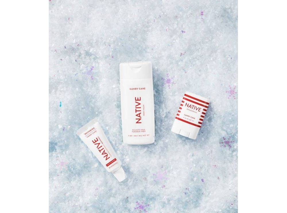 Native Limited Edition Holiday Candy Cane Mini Deodorant - Trial