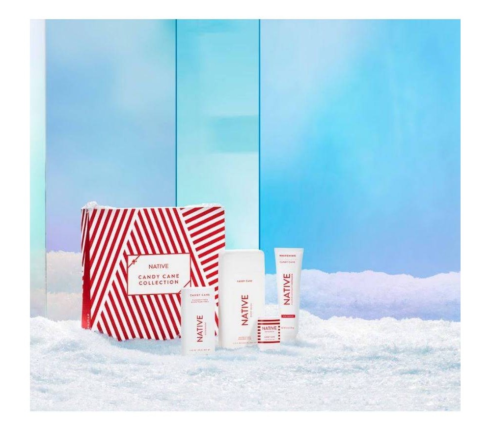 Native Limited Edition Holiday Candy Cane Mini Deodorant - Trial