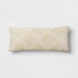 Decorative Throw Pillow Looped Diamond Cream - Threshold