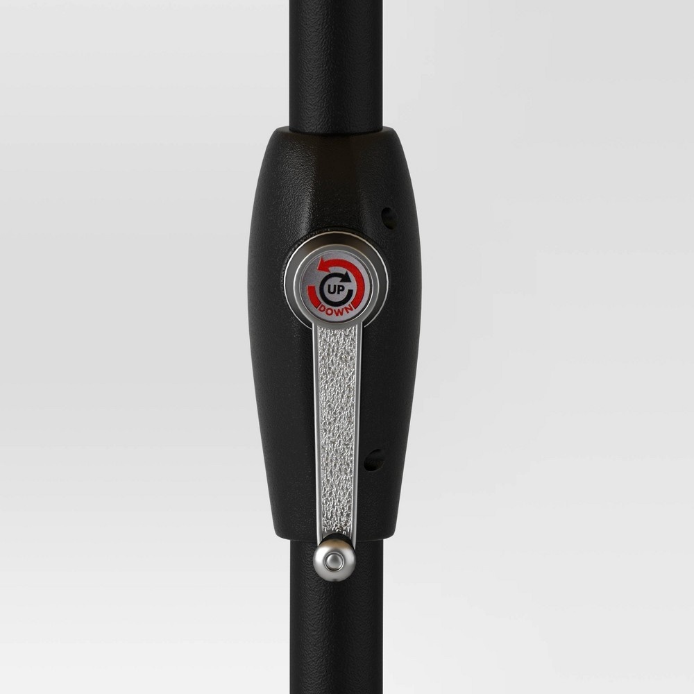 slide 3 of 6, 9' x 9' Round Patio Umbrella with Crank Lift - Tan - Room Essentials, 1 ct