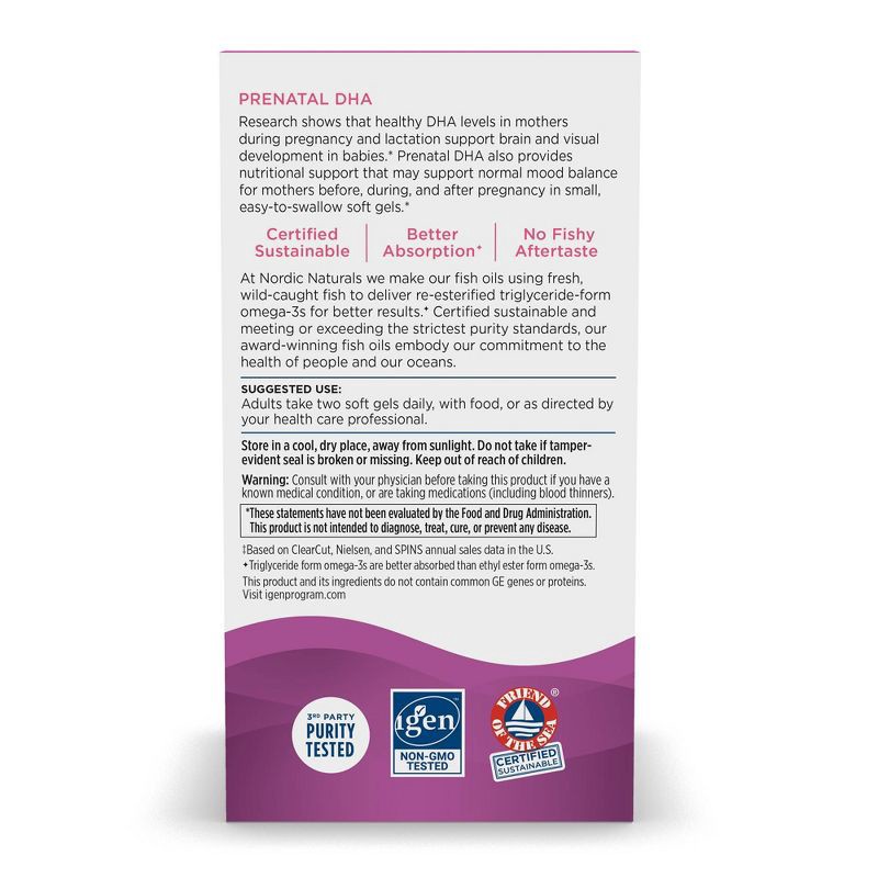slide 3 of 7, Nordic Naturals Prenatal DHA Softgels Dietary Supplement - 90ct, 90 ct