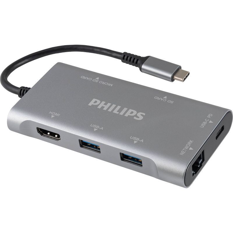 slide 1 of 1, Philips Elite Plus USB-C Multiport Adapter, 1 ct