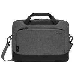 Targus 14" Cypress Slim Briefcase with EcoSmart - Gray: Fits Up to 14" Laptop, Nylon Shell