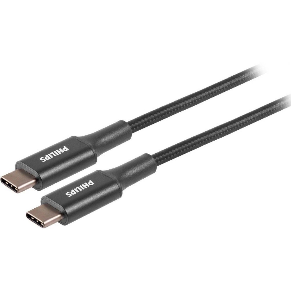 slide 6 of 6, Philips Elite USB-C to USB-C Cable, 6', Braided, 1 ct