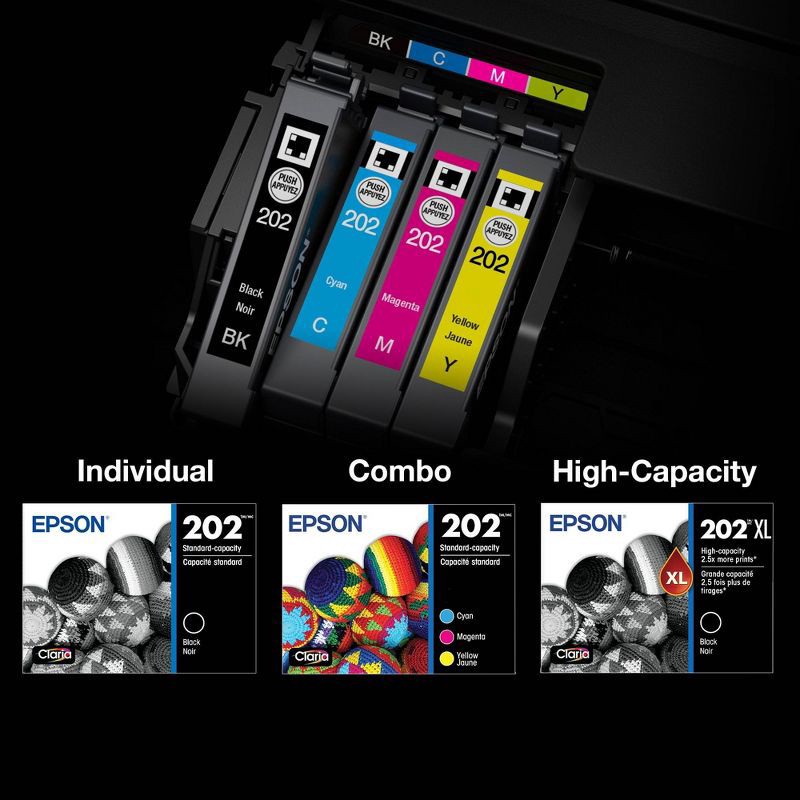 slide 5 of 6, Epson 202 Single Ink Cartridge - Black (T202120-CP), 1 ct
