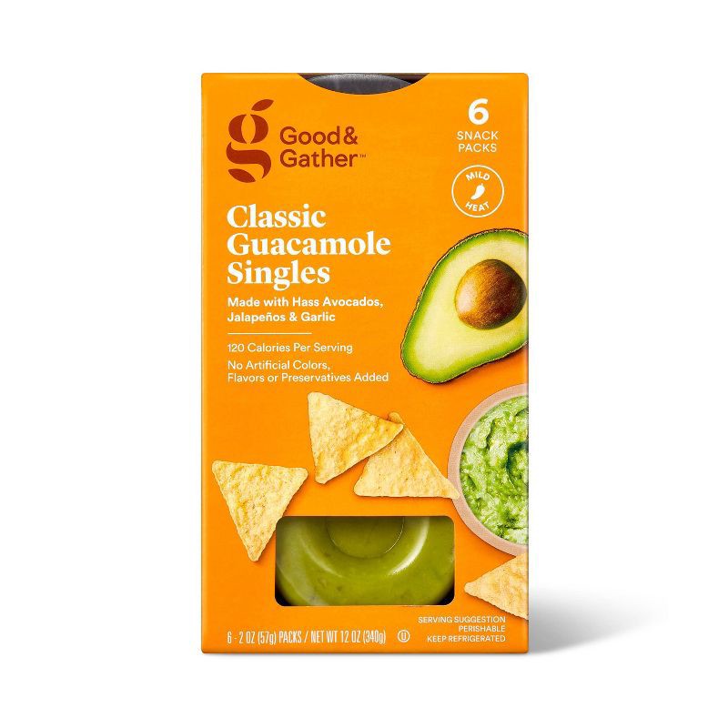 slide 1 of 4, Classic Guacamole Mini Cups - 6pk/12oz - Good & Gather™, 6 ct; 12 oz