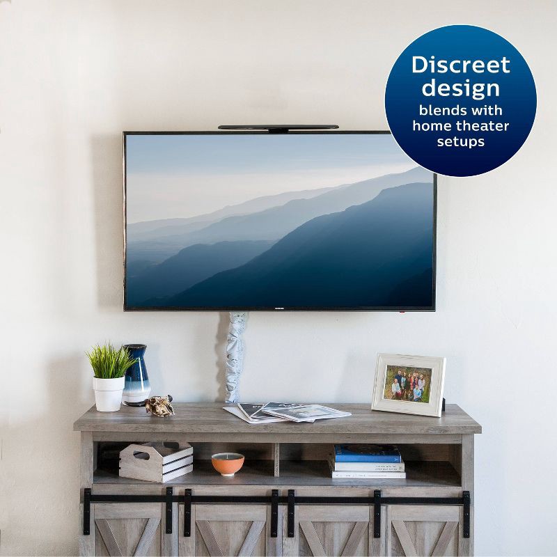 slide 6 of 7, Philips Hover HD Amplifed Indoor TV Antenna, Mount to TV - Black: Signal Type Analog, 50 Mile Range, 1 ct