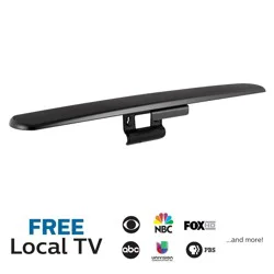 Philips Hover HD Amplifed Indoor TV Antenna, Mount to TV - Black: Signal Type Analog, 50 Mile Range