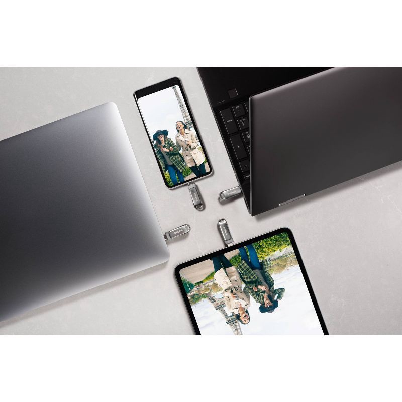 slide 6 of 12, SanDisk Ultra Dual Drive Luxe USB Type-C 128GB Flash Drive, 1 ct