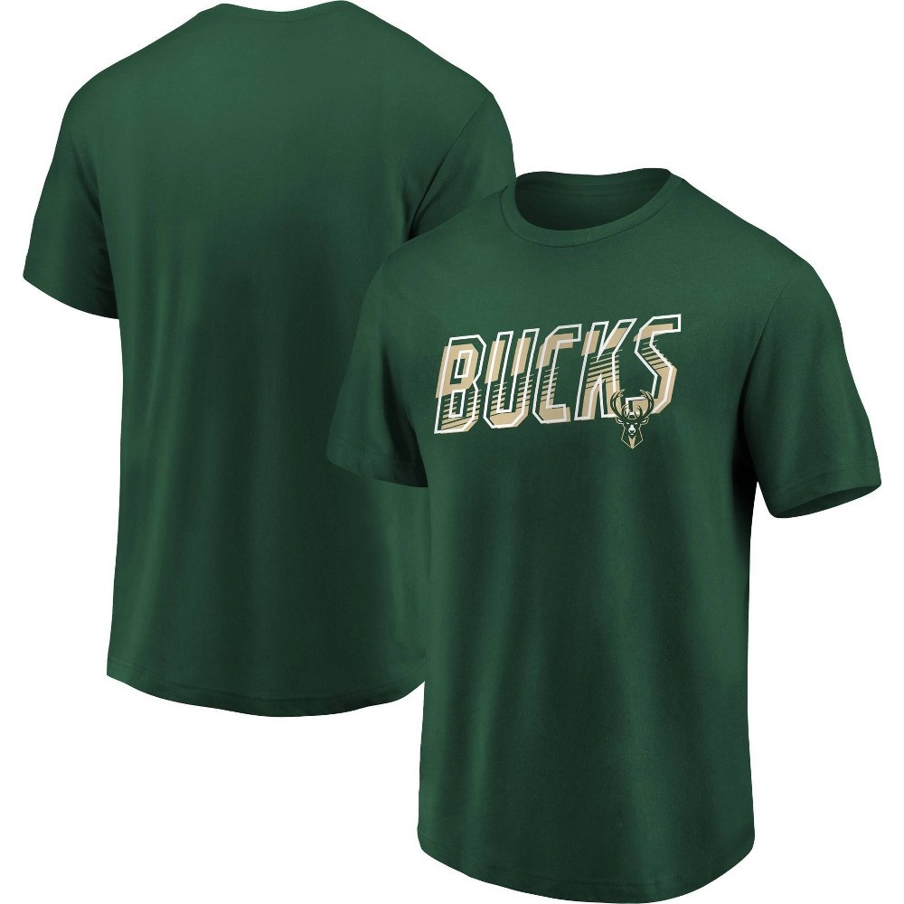 slide 3 of 3, NBA Milwaukee Bucks Men's Bi-blend Short Sleeve T-Shirt - XL, 1 ct