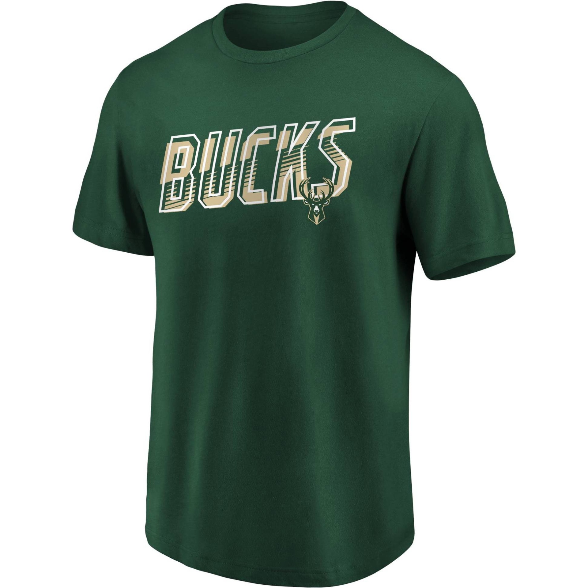 slide 1 of 3, NBA Milwaukee Bucks Men's Bi-blend Short Sleeve T-Shirt - XL, 1 ct