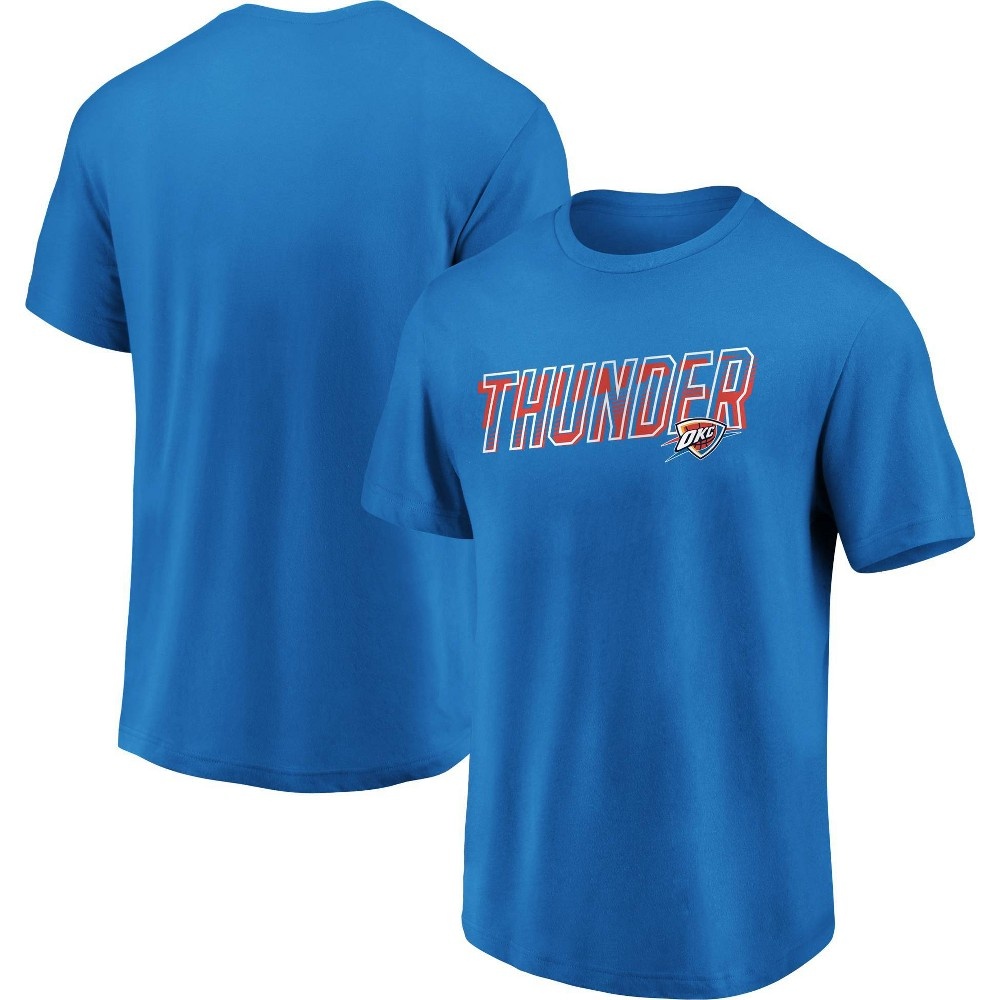 slide 3 of 3, NBA Oklahoma City Thunder Men's Bi-blend Short Sleeve T-Shirt - XL, 1 ct