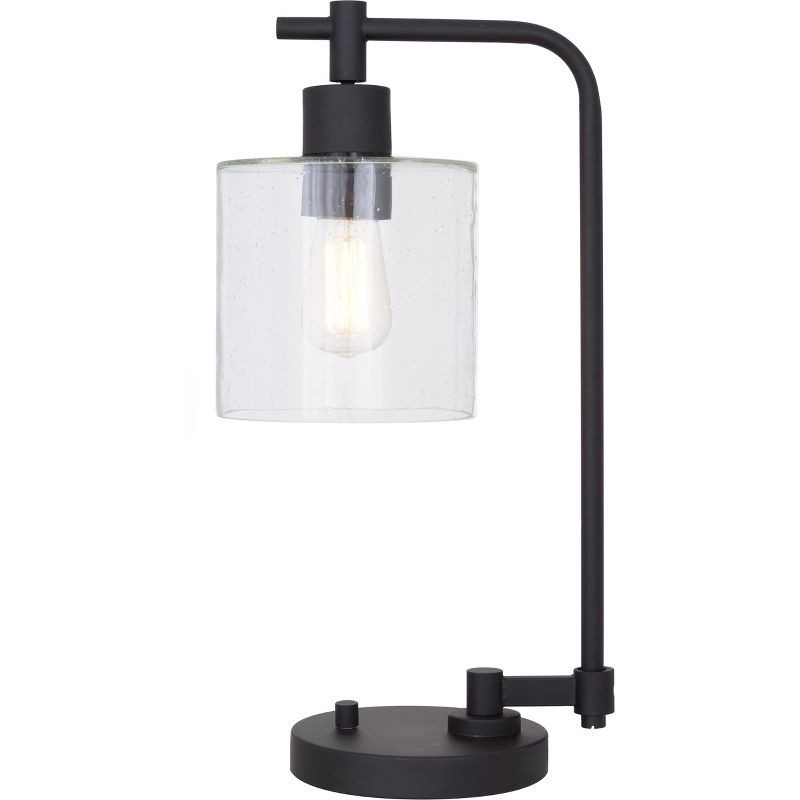 slide 3 of 3, Hudson Table Lamp Antique Black - Threshold™: Oil Rubbed Finish, No Assembly, Modern Cylinder Shade, 1 ct