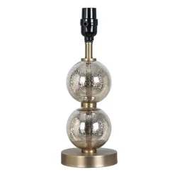 Small Stacked Glass Ball Table Lamp Base Brass - Threshold™: Mercury Finish, No Shade