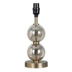 Small Stacked Glass Ball Table Lamp Base Brass - Threshold™: Mercury Finish, No Shade