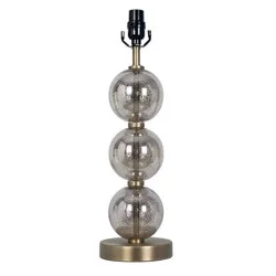 Large Stacked Glass Ball Table Lamp Base Brass - Threshold™: Mercury Finish, ETL Listed, No Shade