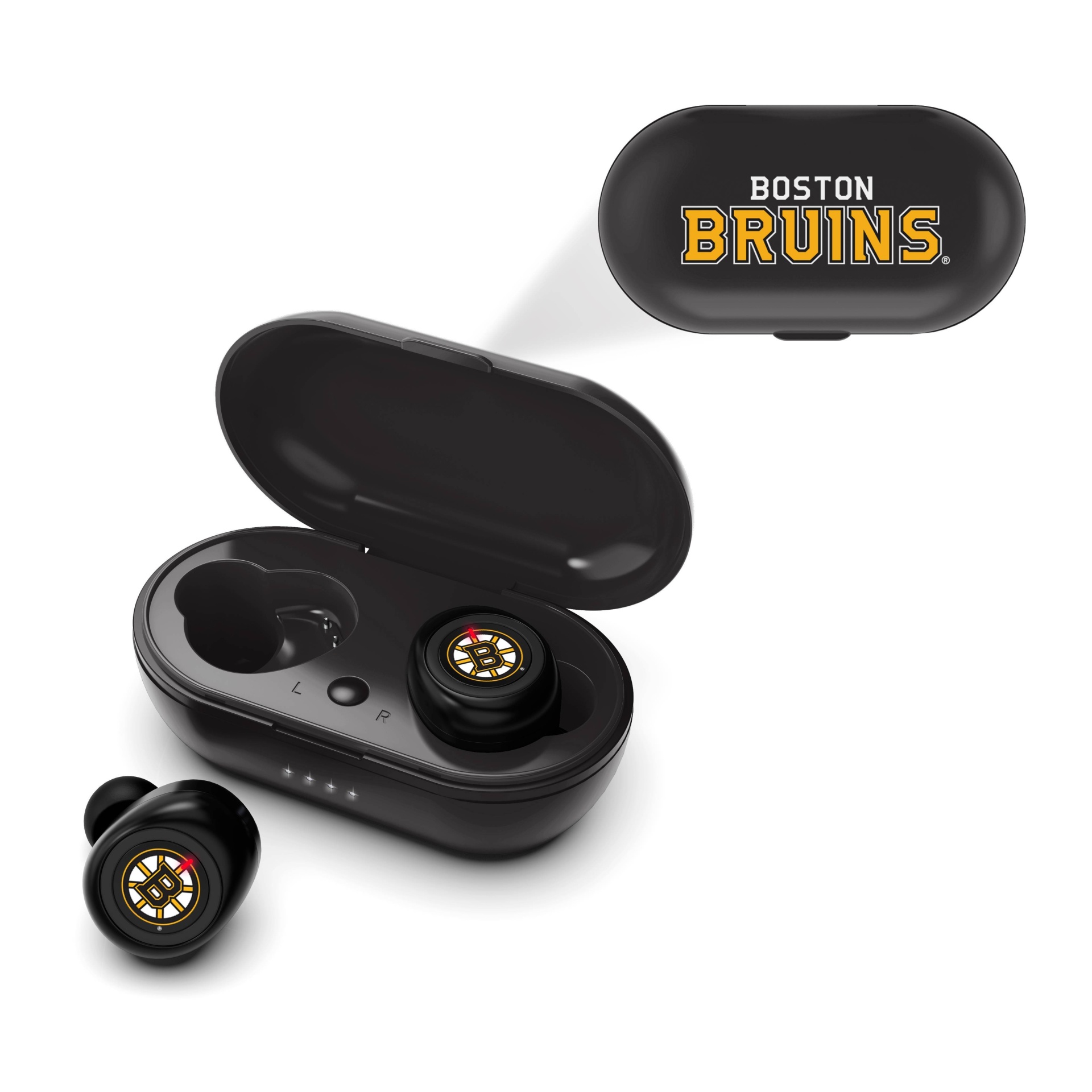 slide 1 of 3, NHL Boston Bruins True Wireless Earbuds, 1 ct