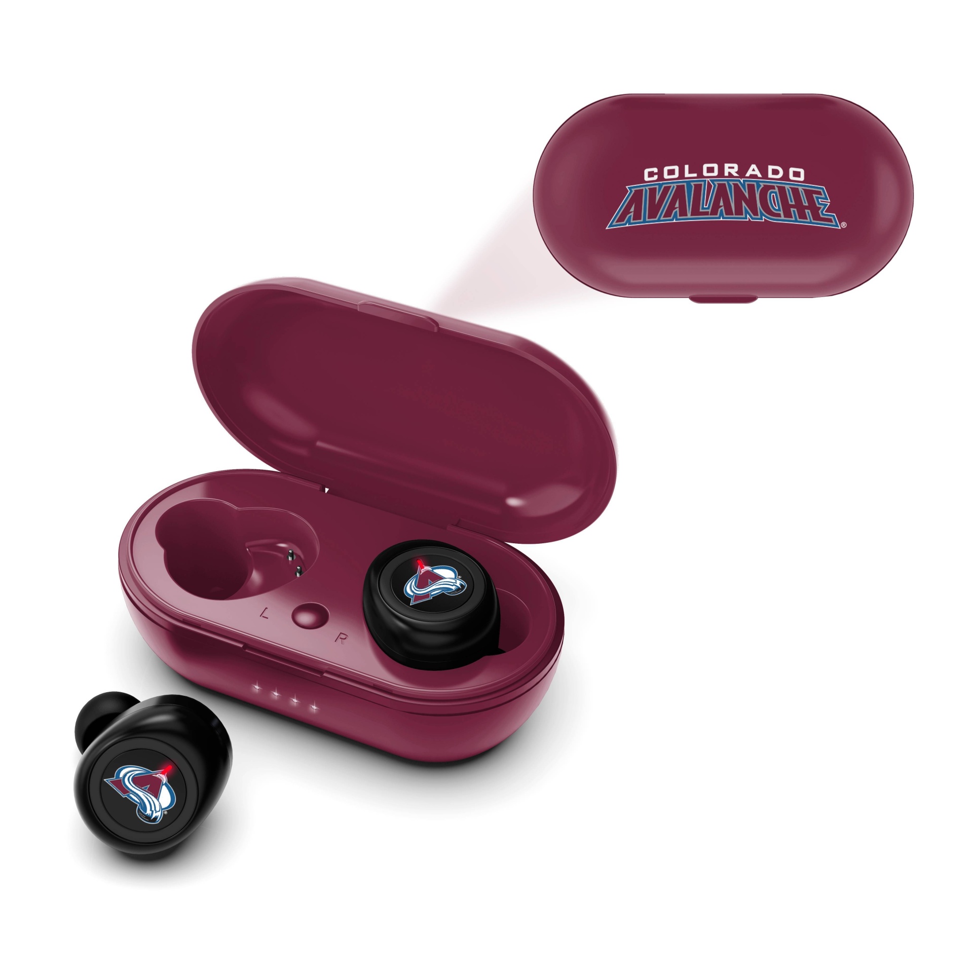 slide 1 of 3, NHL Colorado Avalanche True Wireless Earbuds, 1 ct