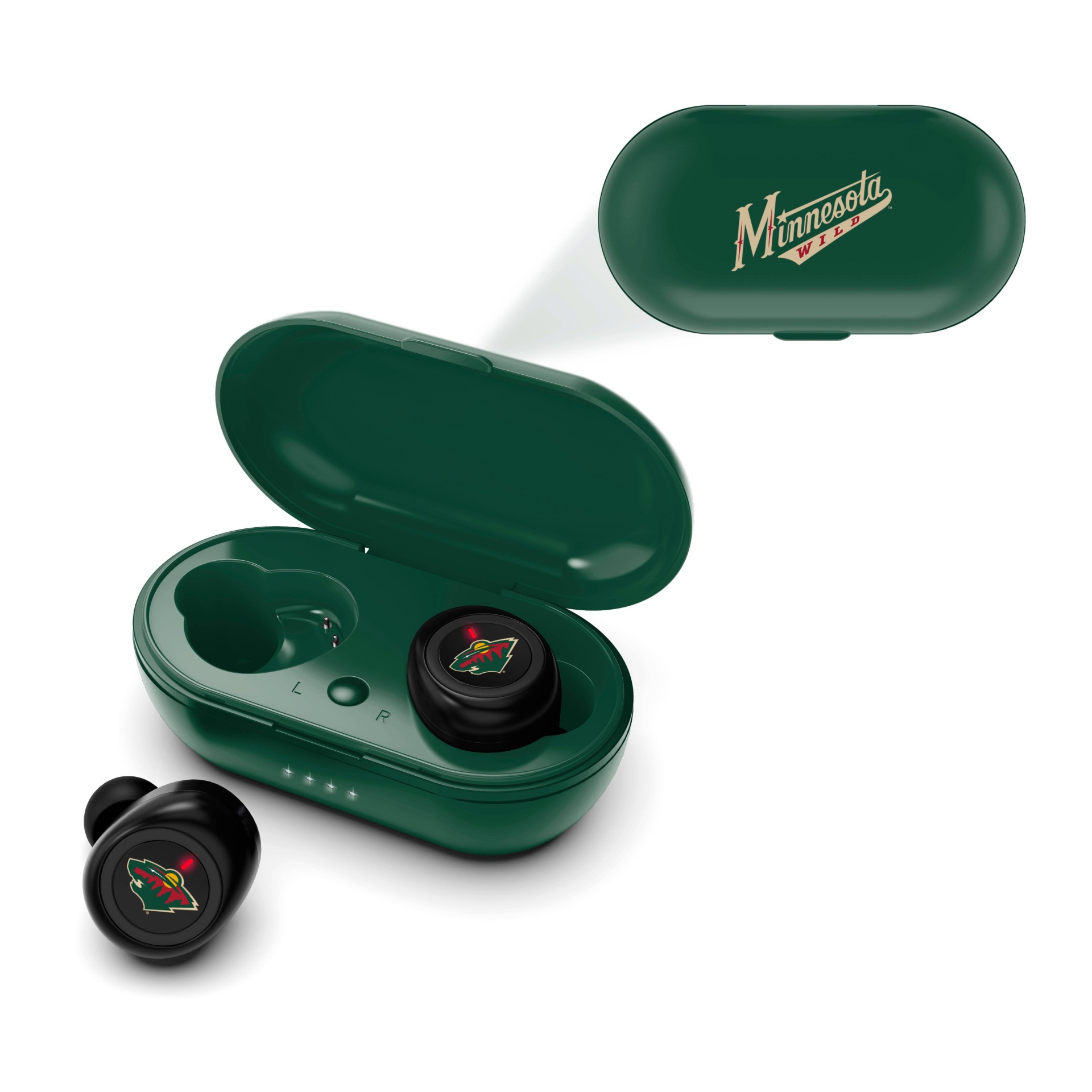 slide 1 of 3, NHL Minnesota Wild True Wireless Earbuds, 1 ct