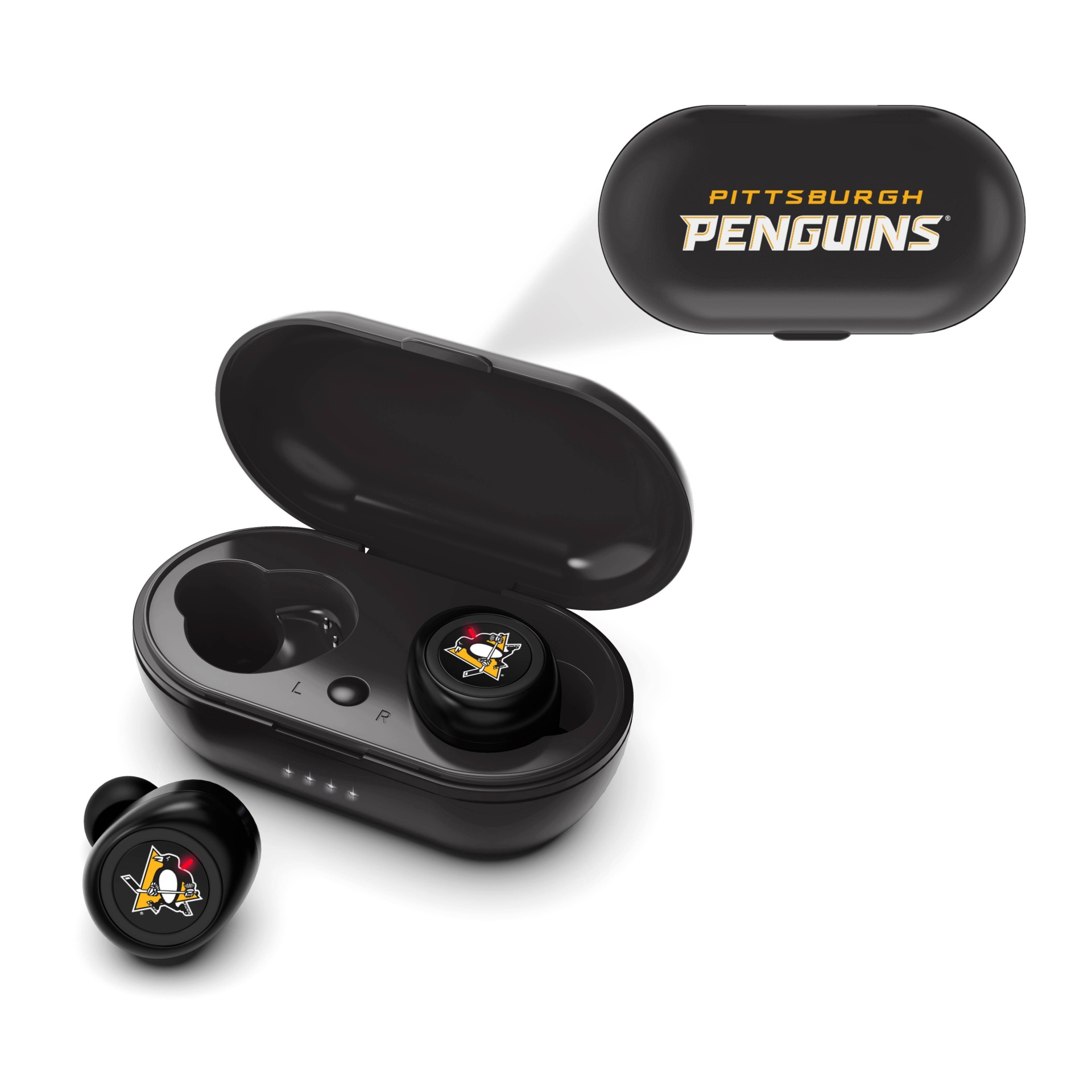 slide 1 of 3, NHL Pittsburgh Penguins True Wireless Earbuds, 1 ct