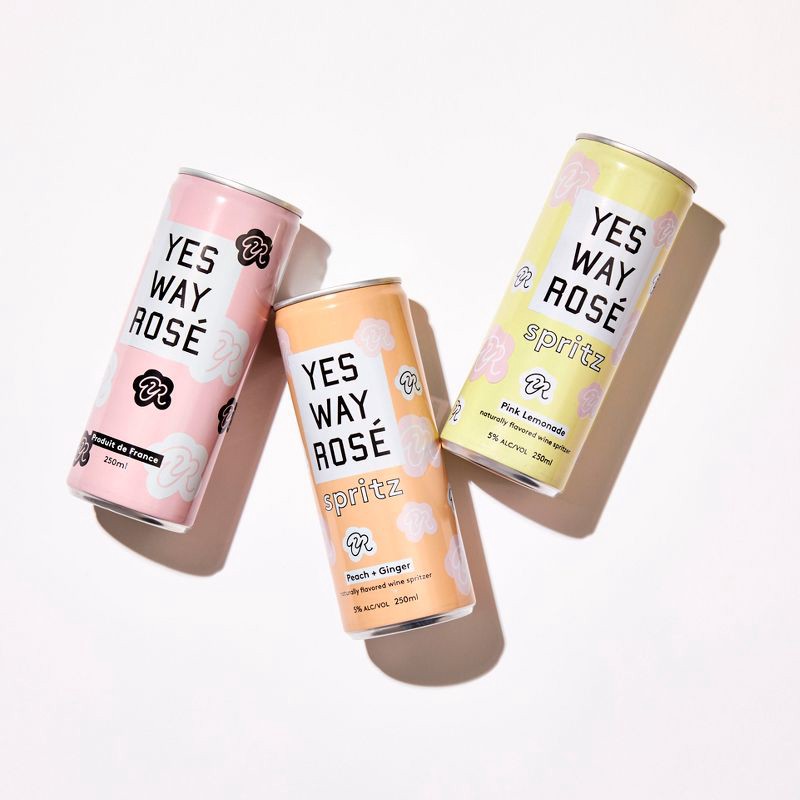 slide 6 of 8, Yes Way Rosé Pink Lemonade Wine Spritz - 4pk/250ml Cans, 4 ct; 250 ml