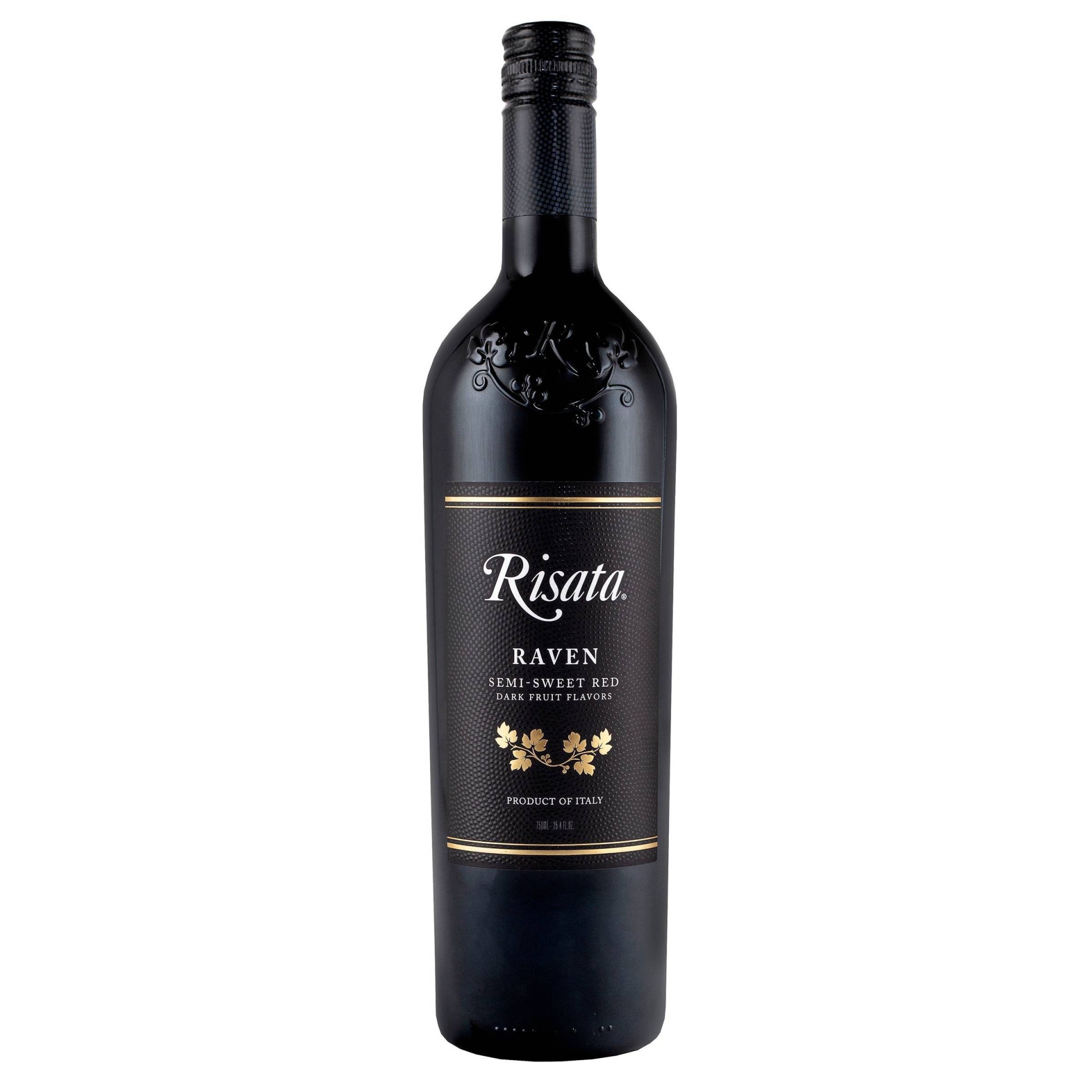 slide 1 of 2, Risata Raven Semi-Sweet Red Wine - 750ml Bottle, 750 ml