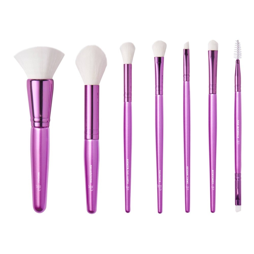 slide 2 of 3, e.l.f. Holiday Sugar High Brush Set, 7 ct