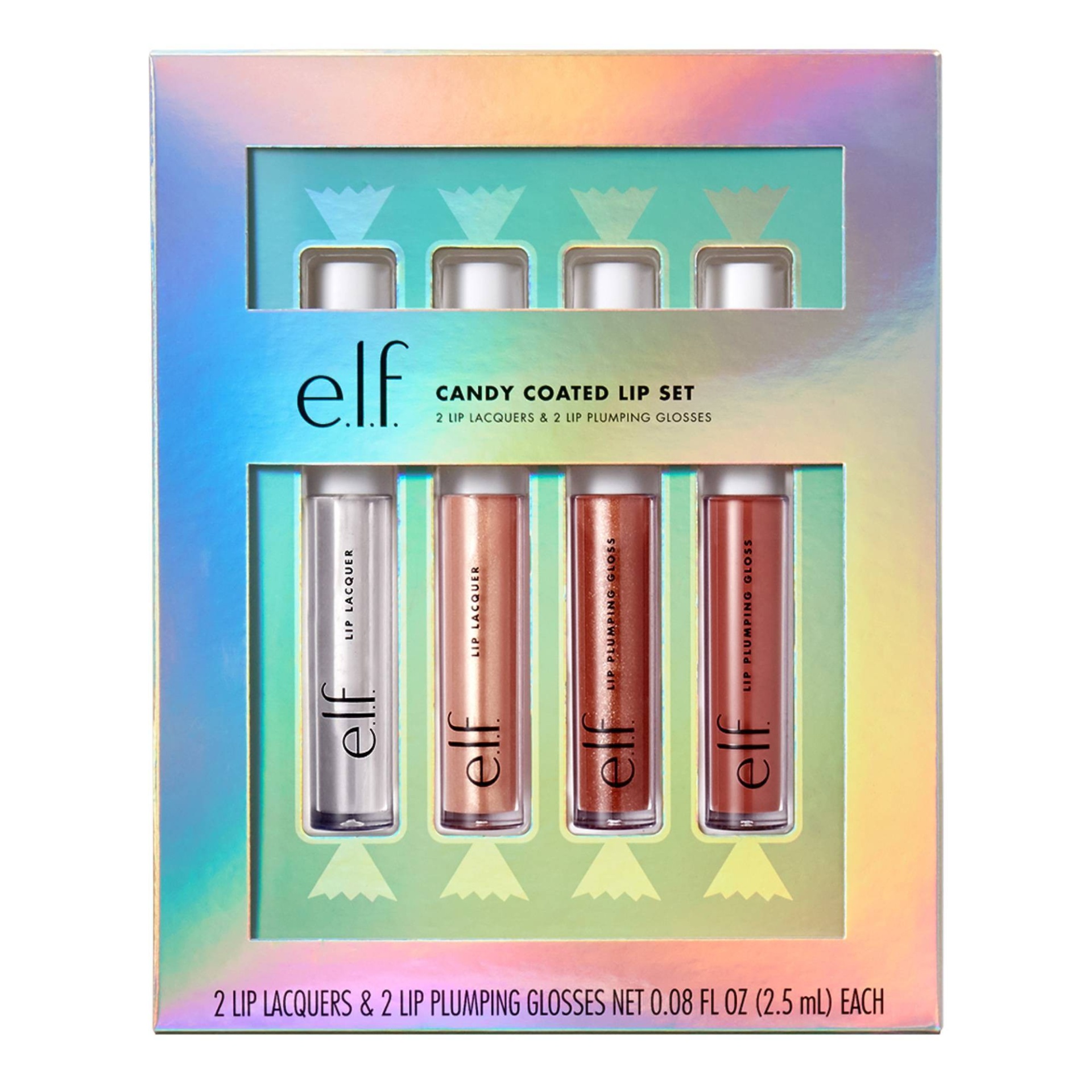 slide 1 of 4, e.l.f. Holiday Candy Coated Lip Gift Set, 4 ct, 0.32 fl oz