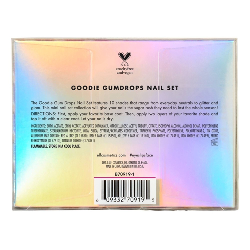 slide 3 of 3, e.l.f. Holiday Goodie Gumdrops Nail Set, 10 ct