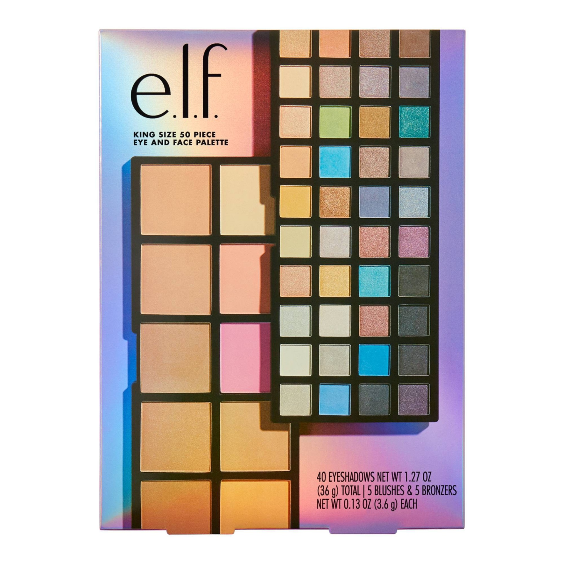 slide 1 of 3, e.l.f. Holiday King Size Eye and Face Palette, 50 ct