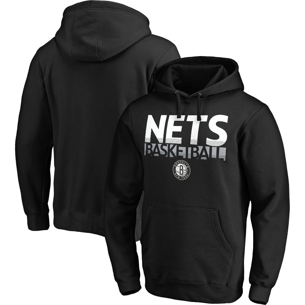 slide 3 of 3, NBA Brooklyn Nets Men&#39;s Fleece Hoodie - XL, 1 ct