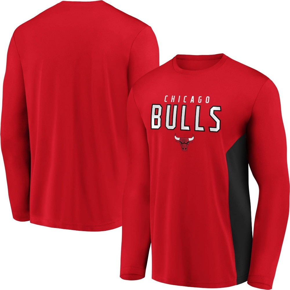 slide 3 of 3, NBA Chicago Bulls Men's Synthetic Long Sleeve T-Shirt - XL, 1 ct