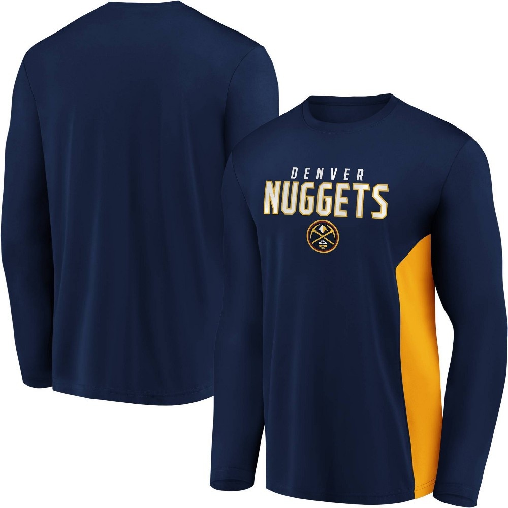 slide 3 of 3, NBA Denver Nuggets Men&#39;s Synthetic Long Sleeve T-Shirt - XL, 1 ct