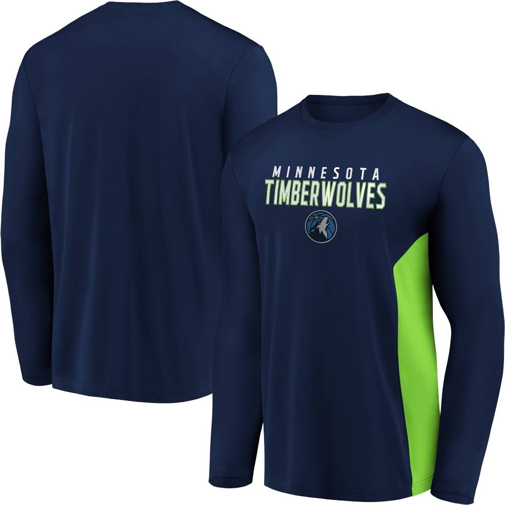 slide 3 of 3, NBA Minnesota Timberwolves Men's Synthetic Long Sleeve T-Shirt - XL, 1 ct