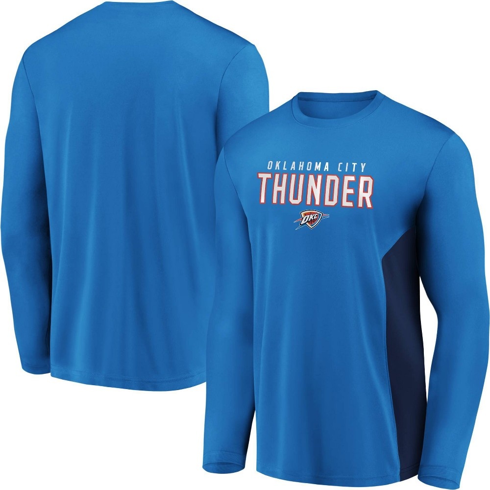 slide 3 of 3, NBA Oklahoma City Thunder Men's Synthetic Long Sleeve T-Shirt - XL, 1 ct