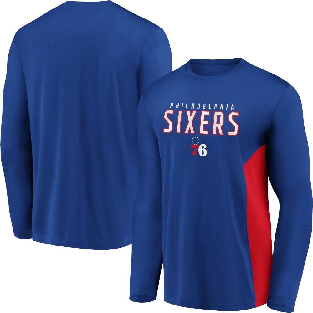 slide 3 of 3, NBA Philadelphia 76ers Men's Synthetic Long Sleeve T-Shirt - XL, 1 ct