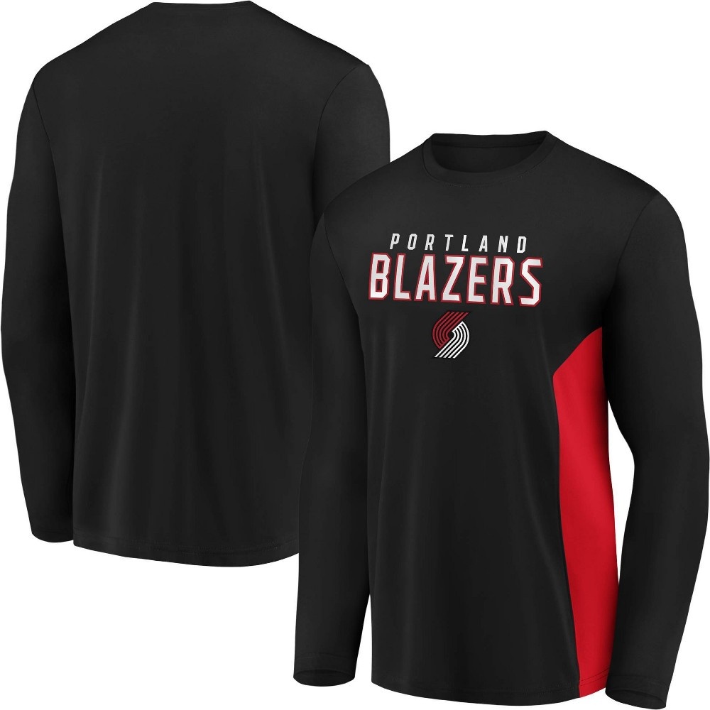 slide 3 of 3, NBA Portland Trail Blazers Men's Synthetic Long Sleeve T-Shirt - XL, 1 ct